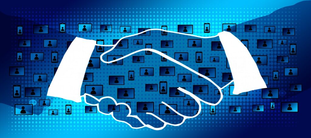 block chain, handshake, shaking hands