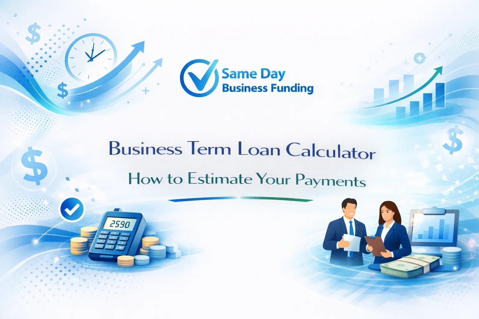 Business term loan calculator showing how to estimate monthly payments
