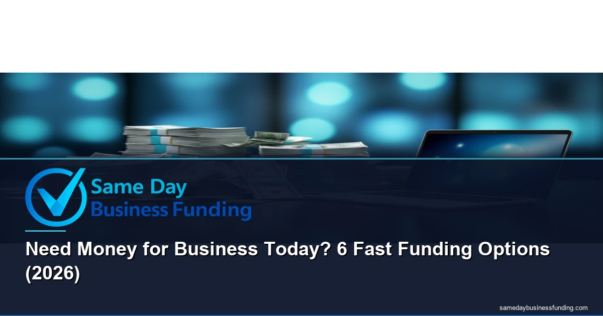 need money for business today - 6 fast funding options for small business owners | Same Day Business Funding