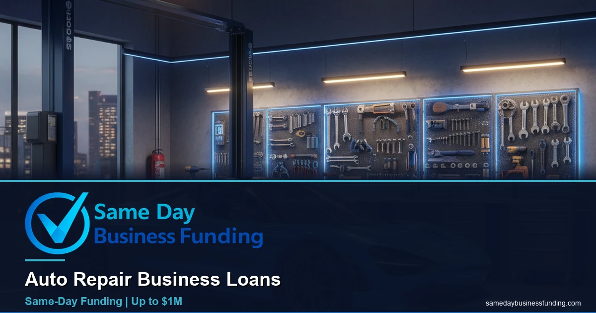 Auto repair shop owner approved for same day business funding with Same Day Business Funding