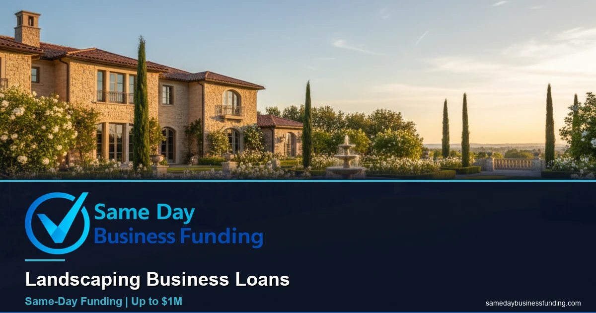 Landscaping company owner approved for same day business funding with Same Day Business Funding