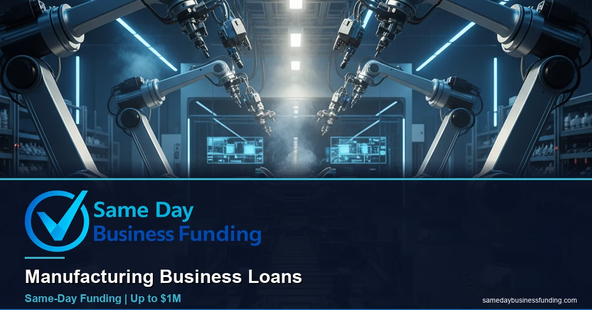 Manufacturer approved for same day business funding with Same Day Business Funding