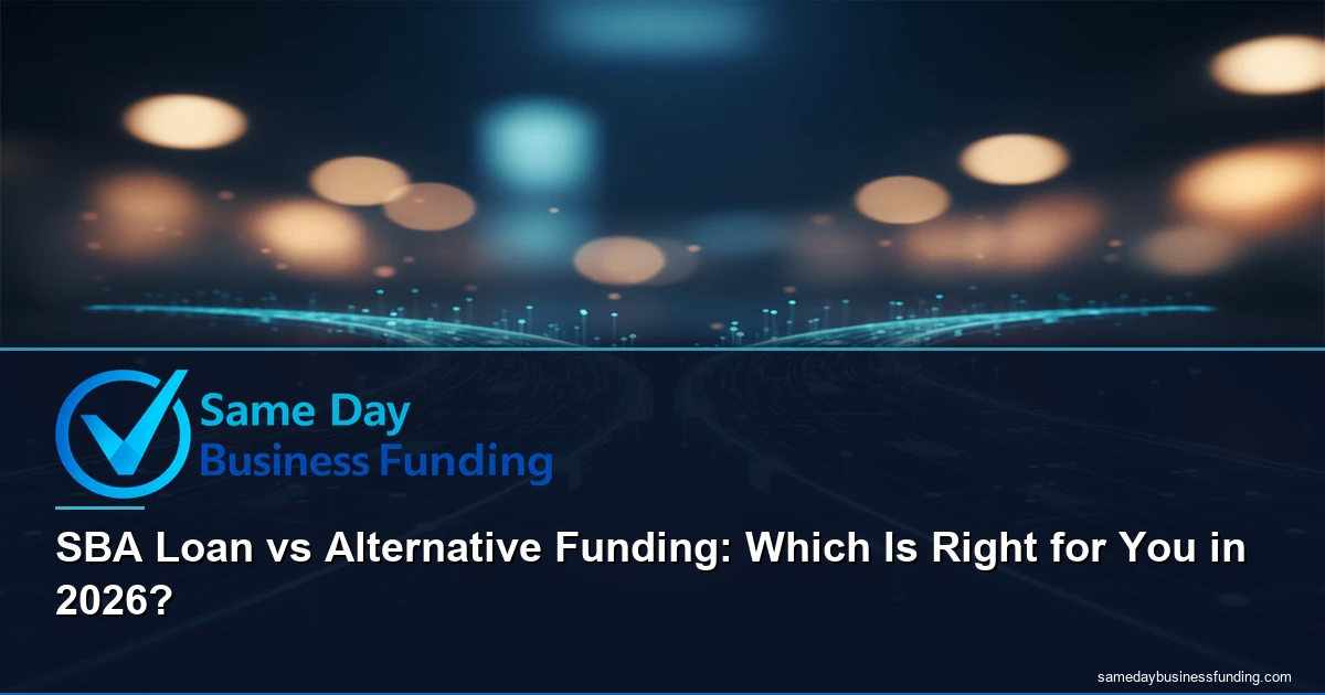 SBA loan vs alternative funding comparison guide 2026 | Same Day Business Funding