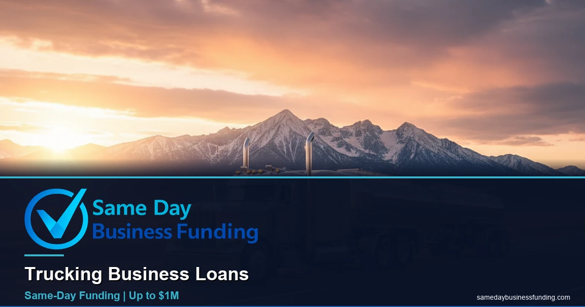 Trucking company owner approved for same day business funding with Same Day Business Funding