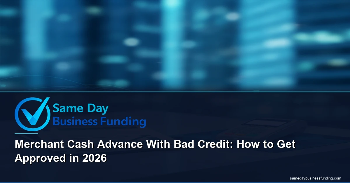 merchant cash advance bad credit - how to qualify and get funded fast | Same Day Business Funding